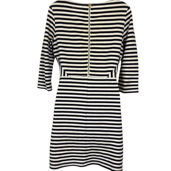 Tabitha Womens Striped Knit 3/4 Sleeve Stretch Cotton Dress Pockets Mini sz 6 - Picture 12 of 16
